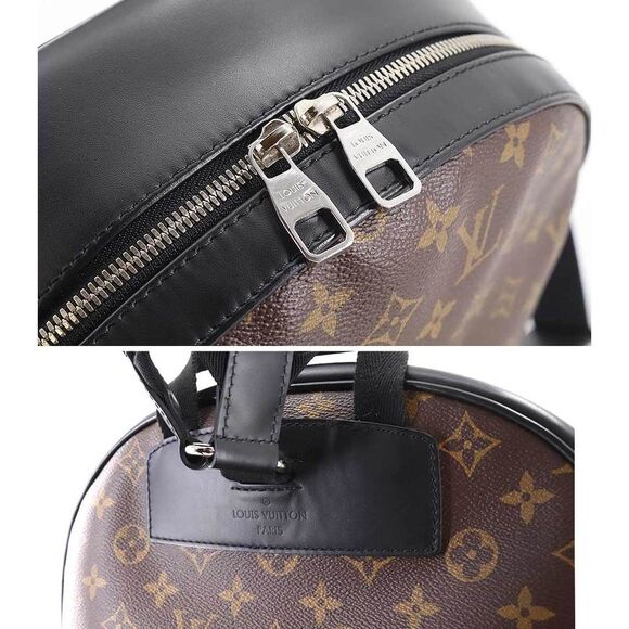 Louis Vuitton Monogram Macassar Josh NV Backpack Rucksack Brown Black - Picture 6 of 9